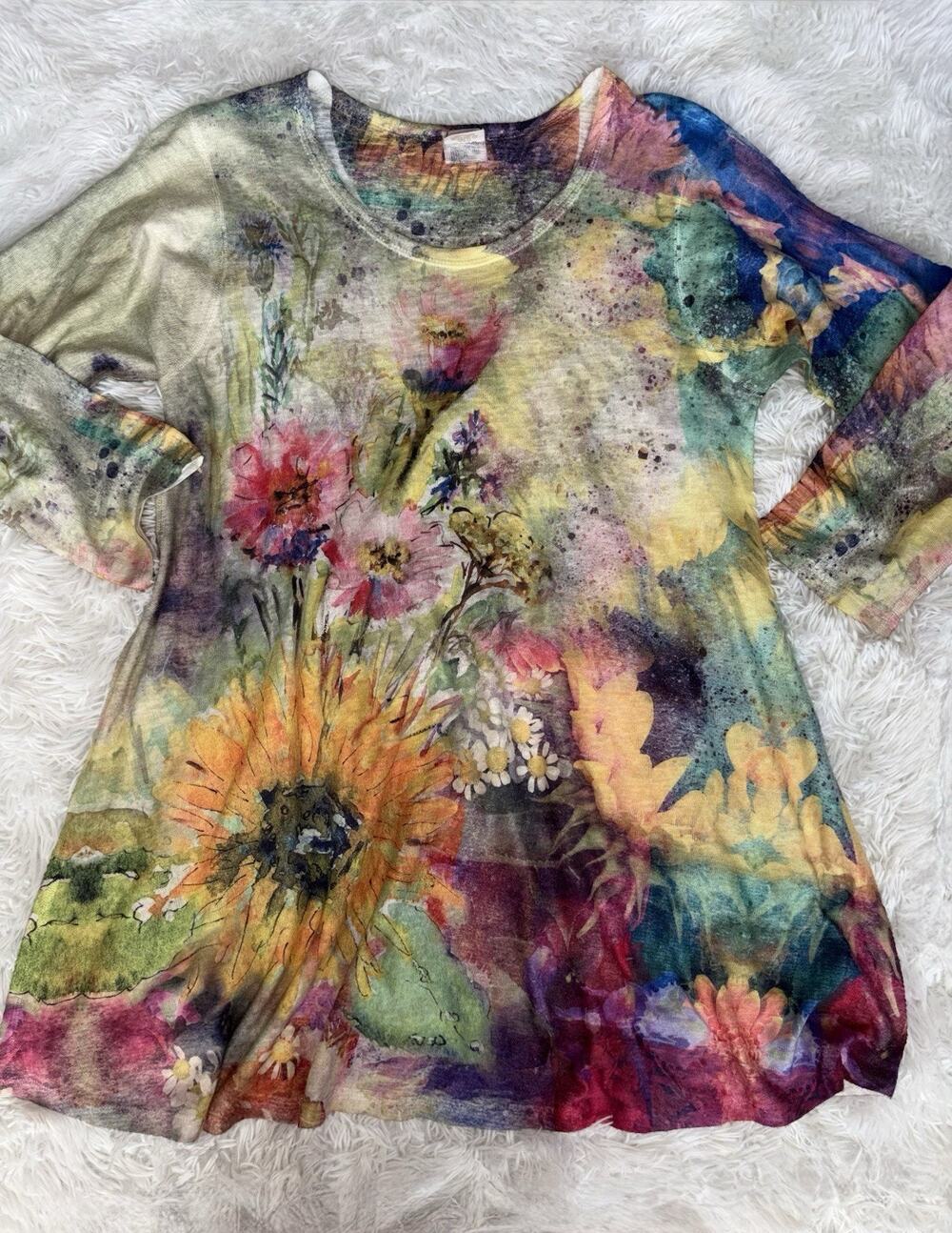 Et Lois Women’s L Lightweight Tunic Sweater. Beautiful. **Nt. Desc**
